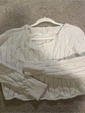 white garage sweater